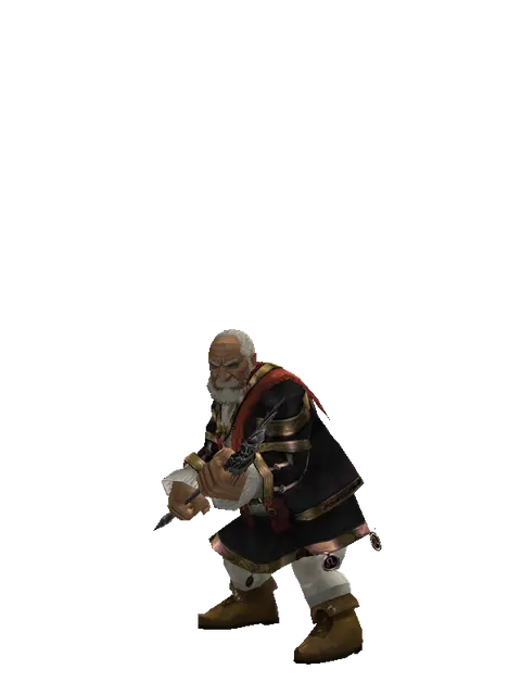 Dwarven Pike on a male Dwarf, front view