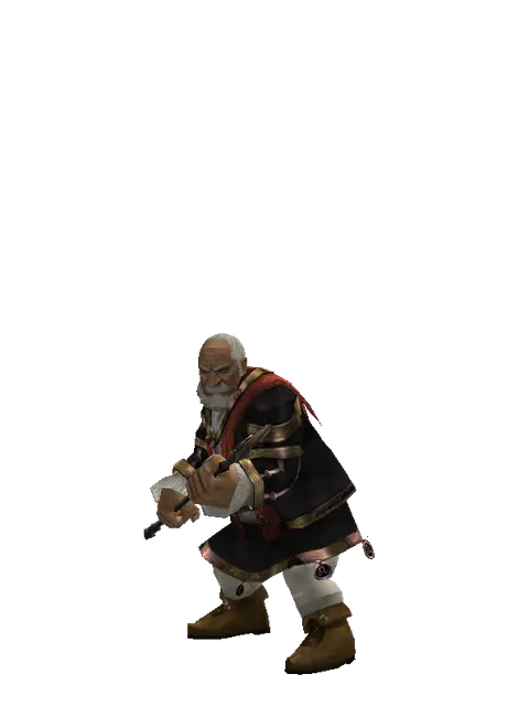 Great Spear on a male Dwarf, front view