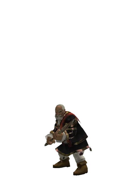 Saint Spear on a male Dwarf, front view