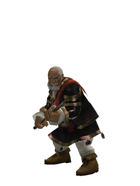 Talins Spear on a male Dwarf, front view