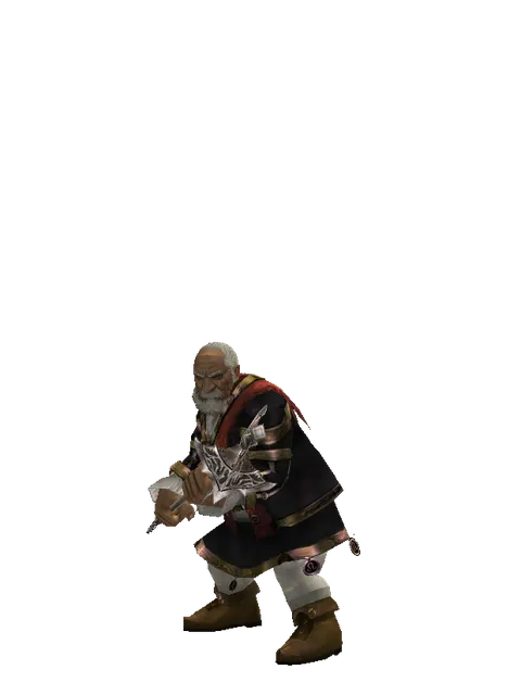 Tallum Glaive on a male Dwarf, front view