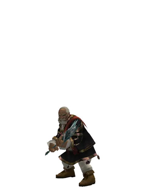 Tiphon's Spear on a male Dwarf, front view