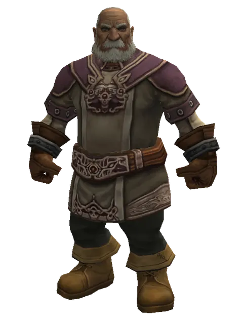 Cursed (robe) on a male Dwarf, front view