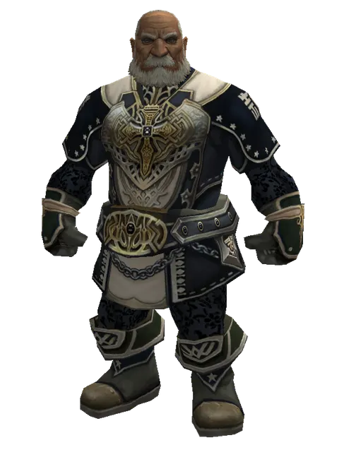 Dark Crystal Robe Set on a male Dwarf, front view