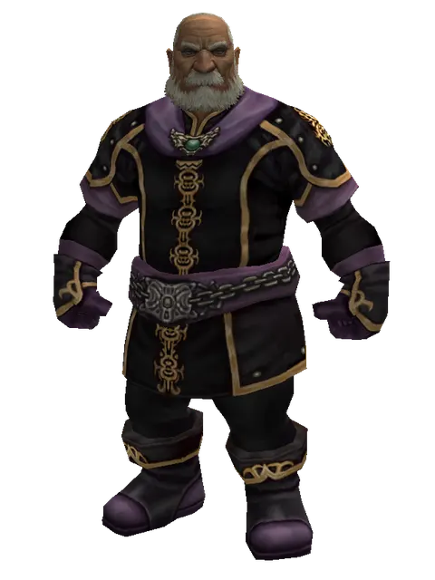 Demon's Set on a male Dwarf, front view