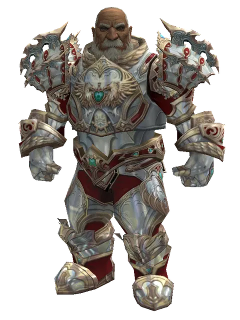 Dynasty Silver Satin [Enchanter] (robe) on a male Dwarf, front view
