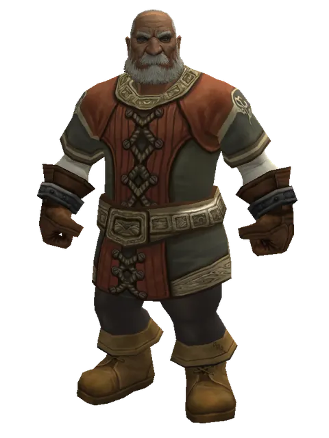 Magic (robe) on a male Dwarf, front view
