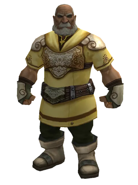 Mithril Set - Robe on a male Dwarf, front view