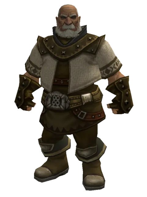 Seal (robe) on a male Dwarf, front view