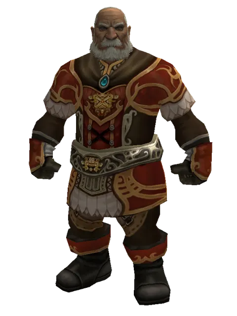 Set of Zubei on a male Dwarf, front view