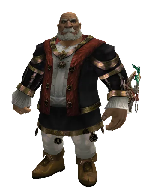 Arcana Sigil on a male Dwarf, front view