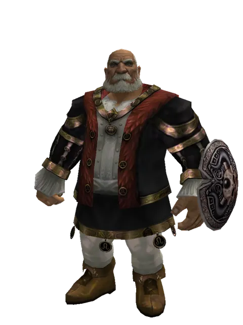Doom Shield on a male Dwarf, front view