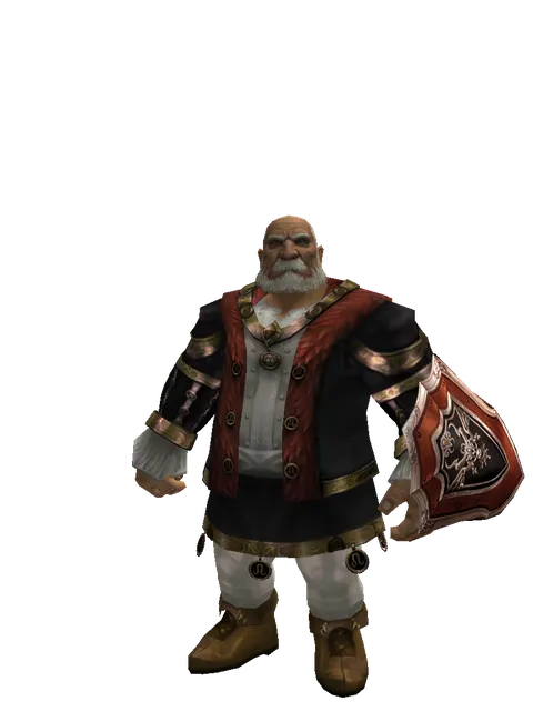 Shield of Nightmare on a male Dwarf, front view