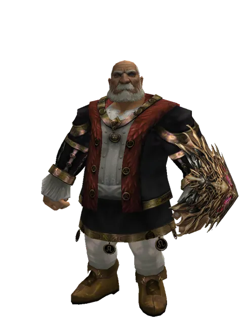 Vesper Shield on a male Dwarf, front view
