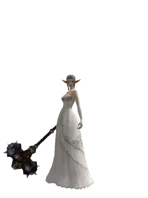 Basalt Battlehammer on a female Elf, front view