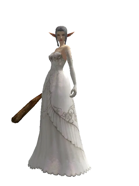 Club on a female Elf, front view