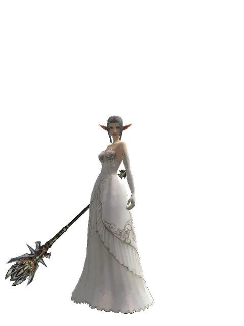 Dynasty Mace on a female Elf, front view