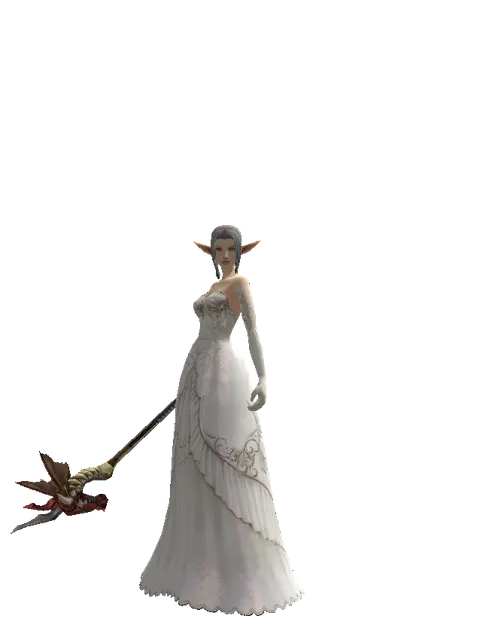 Flaming Dragon Skull on a female Elf, front view