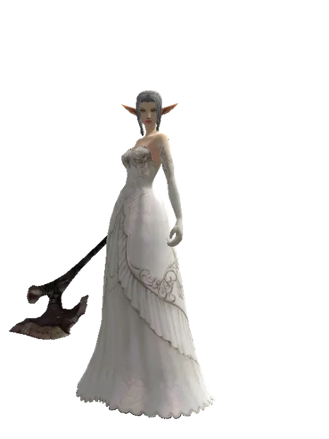Heavy Bone Club on a female Elf, front view