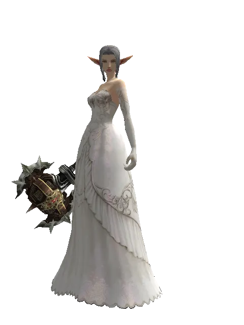 Icarus Hammer on a female Elf, front view