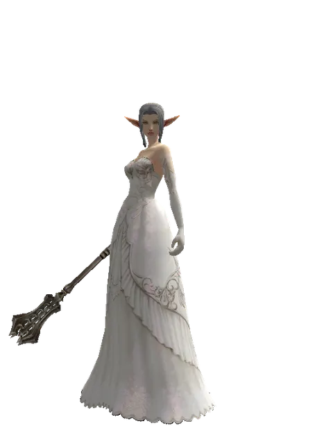 Mace of Miracle on a female Elf, front view