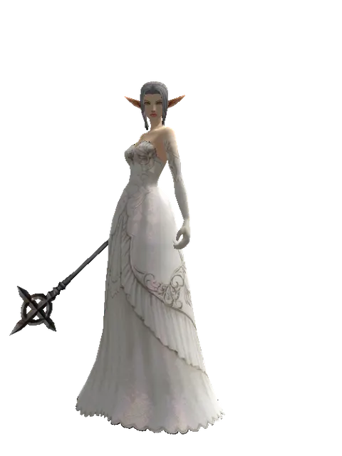 Mace of Prayer on a female Elf, front view