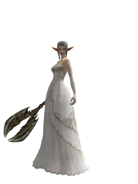 Mace of the Underworld on a female Elf, front view