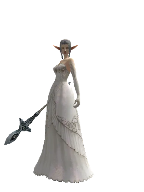 Priest Mace on a female Elf, front view