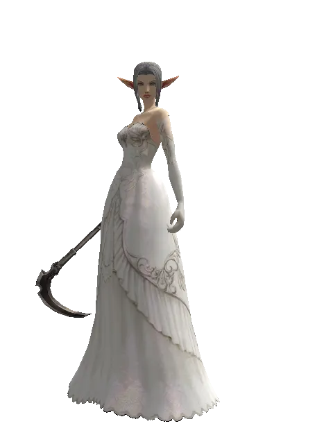 Sickle on a female Elf, front view