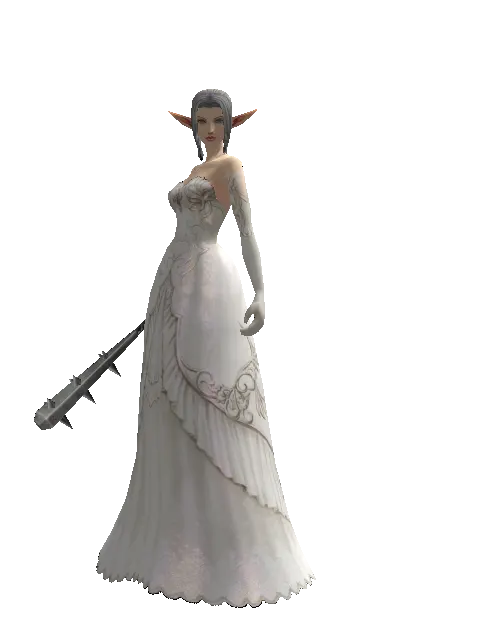 Skull Breaker on a female Elf, front view