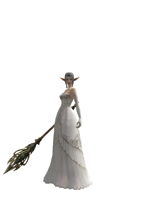Staff of Life on a female Elf, front view