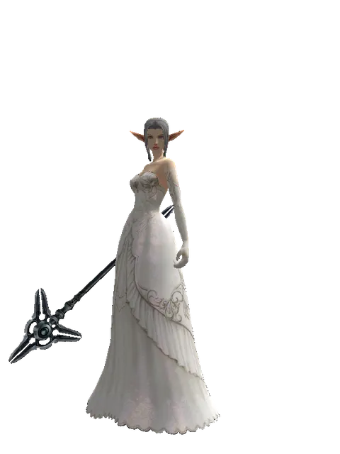 Stick of Eternity on a female Elf, front view