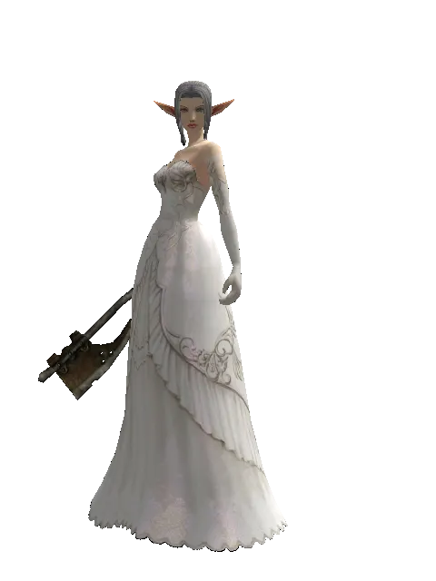 Tomahawk on a female Elf, front view
