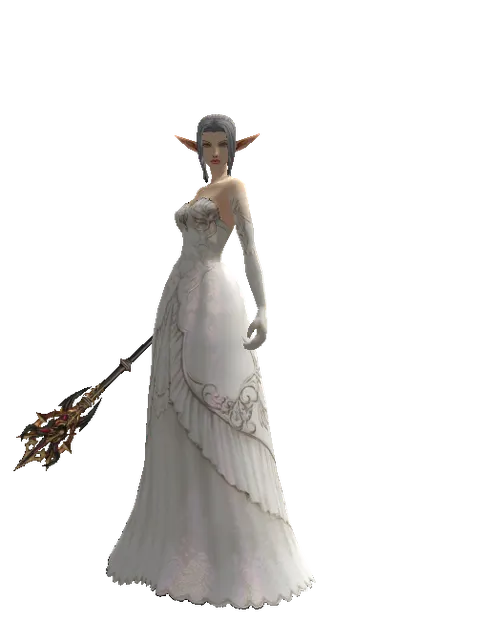 Vesper Mage Blunt on a female Elf, front view