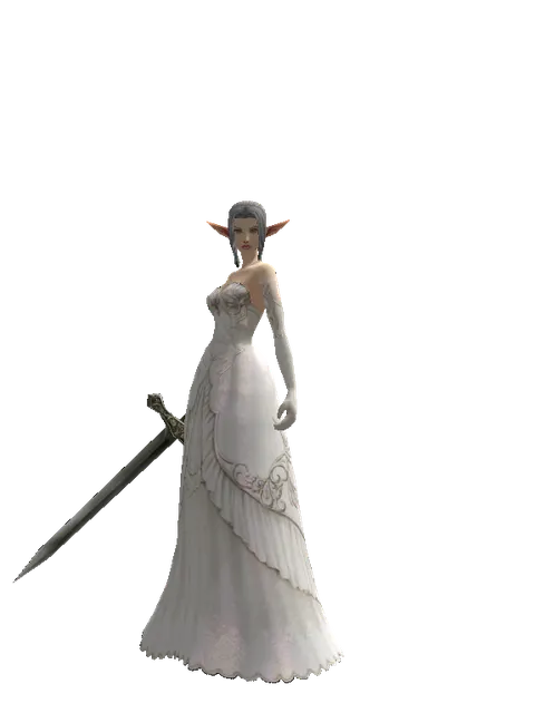 Artisan's Sword on a female Elf, front view
