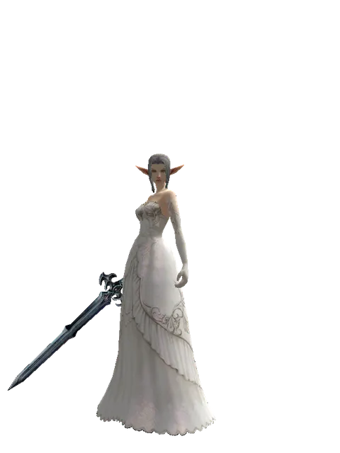Caliburs on a female Elf, front view