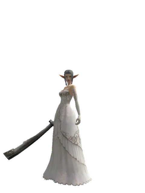 Crimson Sword on a female Elf, front view