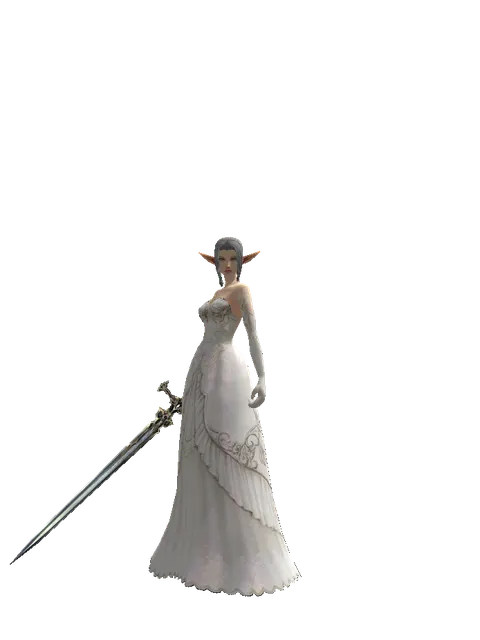 Dark Legion's Edge on a female Elf, front view