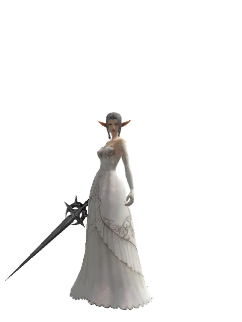 Ecliptic Sword on a female Elf, front view