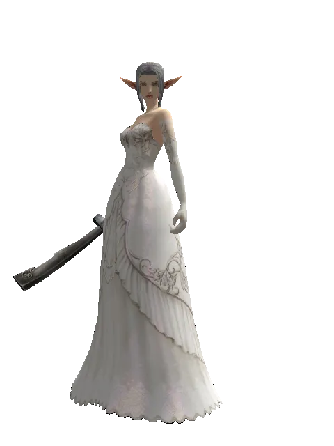 Orcish Sword on a female Elf, front view