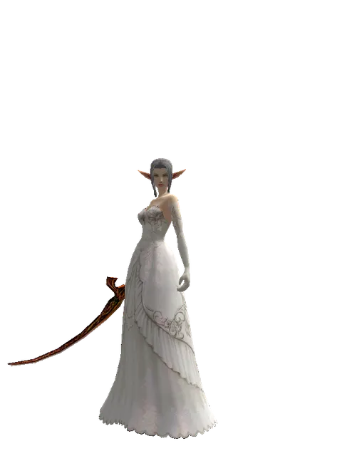 Shamshir on a female Elf, front view