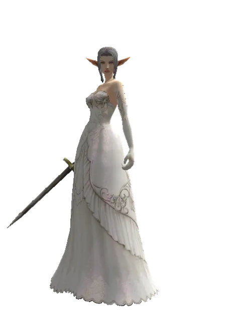 Short Sword on a female Elf, front view
