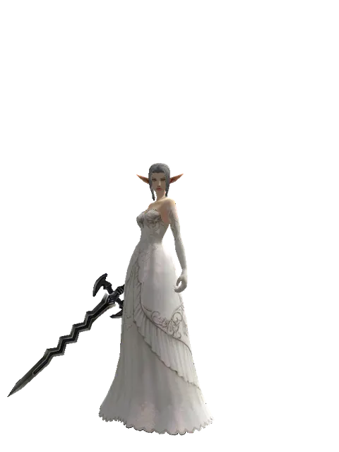 Stormbringer on a female Elf, front view