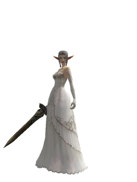 Sword of Magic on a female Elf, front view