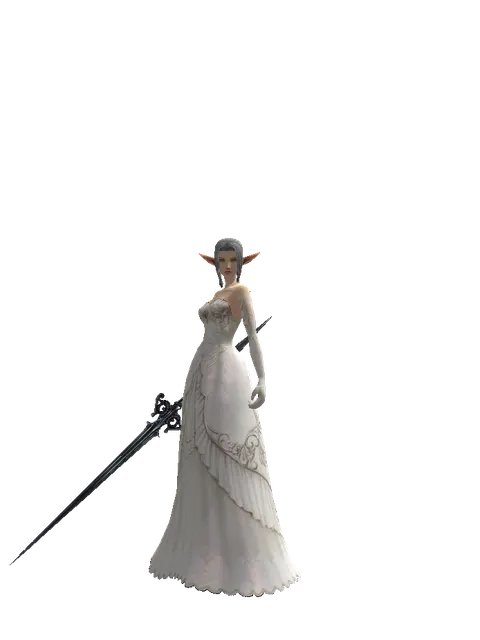 Sword of Miracles on a female Elf, front view