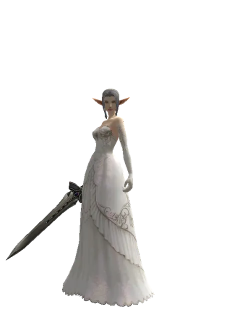 Sword of Occult on a female Elf, front view