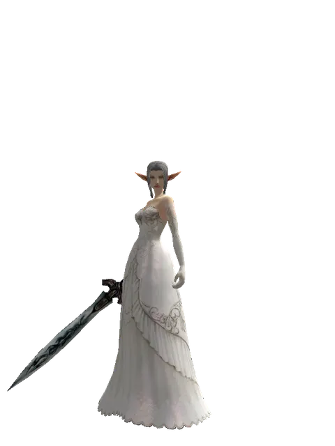 Tsurugi on a female Elf, front view