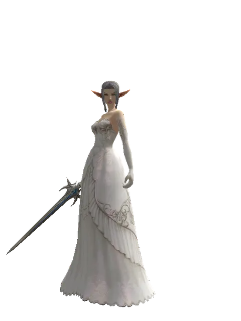 Wizard's Tear on a female Elf, front view