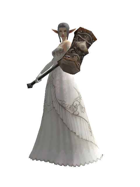 Atuba Hammer on a female Elf, front view