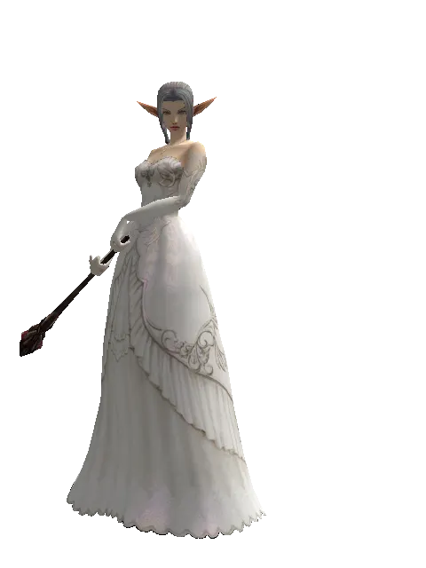 Atuba Mace on a female Elf, front view